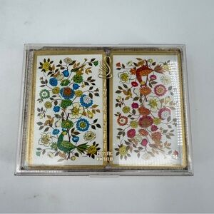Vintage Stancraft Plastic Coated Playing Cards Pinochle Euchre Double Deck NuVue